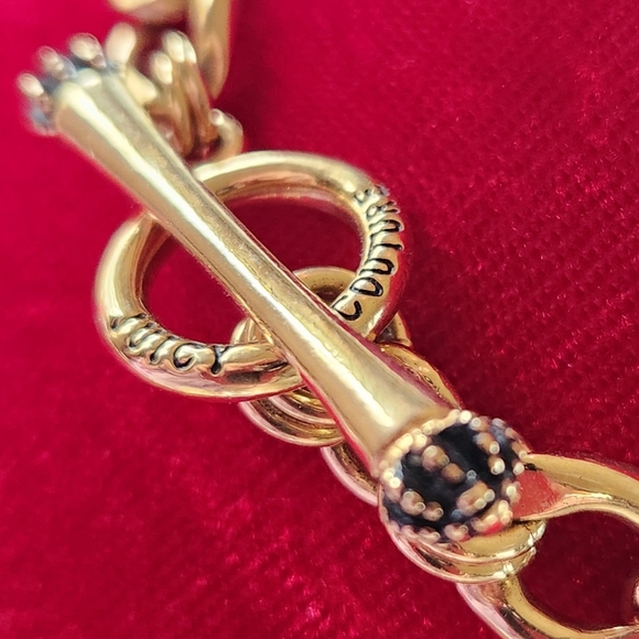 JUICY COUTURE Y2k Western Horseshoe JC Spurs Gold Chunky 16" Chain Toggle EUC LN - Picture 14 of 16